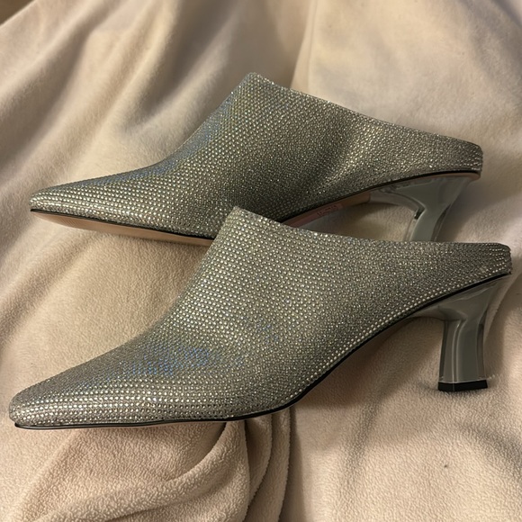 Katy Perry size 11 THE ZAHARRAH MULE shoes  silver glitter - Picture 8 of 8